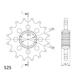 Piñón Supersprox de acero CST-1370.2