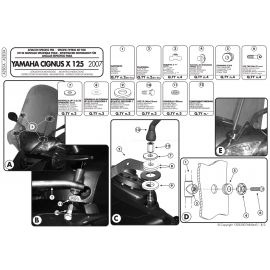 Kit de fixação Givi para lente para YAMAHA CYGNUS 125 / X 07-15 | MBK FLAME 125 07-12