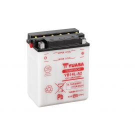 Batería Yuasa YB14L-A2 con pack de ácido