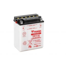 Batería Yuasa YB14-A2 con pack de ácido