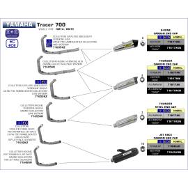 Colectores Arrow homologados en acero inox. para YAMAHA MT 07 14-20 | XSR 700 16-20 | TRACER 700 / GT 16-21 | MT 07 TRACER 16-21