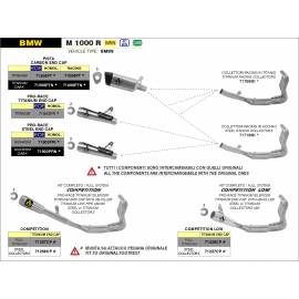 Escape Arrow Pro-Race homologado en Nicromo negro para BMW S 1000 RR/R 19-23 |BMW M 1000 RR/R 21-23