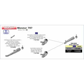 Conector Arrow homologado para Ducati Monster 797 17-18 | Scrambler 800 17-19