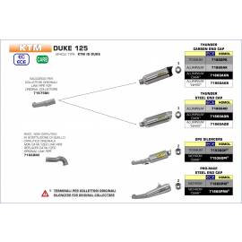 Conector Arrow para colectores originales de KTM DUKE 125 / 390 17-19