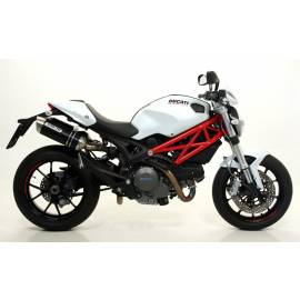 Escape homologado Arrow Thunder aluminio Dark (Dcho+Izdo) para Ducati Monster 796 10-14 / Monster 696 08-14