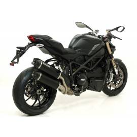 Escape homologado Arrow Race-Tech aluminio Dark (Dcho+Izdo) para Ducati Streetfigther 848 12-15 / Streetfigther 1098 09-14