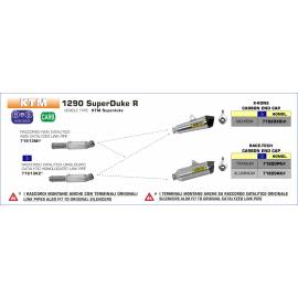 Conector central homologado Arrow para KTM 1290 SUPERDUKE 14-16