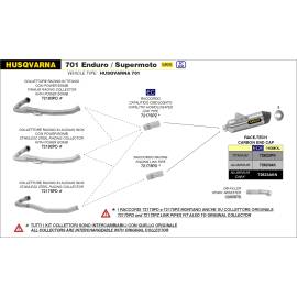 Échappement Arrow Race-Tech homologué en Aluminium pour HUSQVARNA 701 ENDURO/SUPERMOTO 17-23