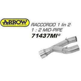 Conector Arrow no homologado en acero inox. para APRILIA SHIVER 750 / GT 10-17