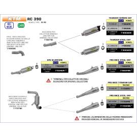 Conector Arrow no homologado en acero inox. para KTM Duke 125/390 17-20|RC 125/390 17-20|Husqvarna Svartpilen/Vitpilen 401 18-19