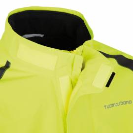 Conjunto de chaqueta y pantalon antilluvia Tucano Urbano Set Diluvio Pro Negro - Amarillo Fluorescente