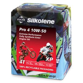 Aceite de motor Silkolene Pro 4 10W50 envase de 4 Litros