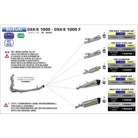 Colectores Arrow no homologados en acero inox. para SUZUKI GSX-S 1000 15-20 | KATANA 19-20