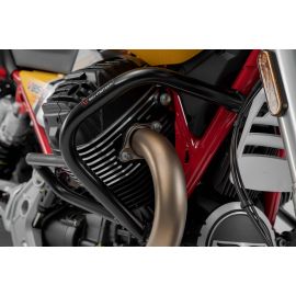 Crashbars SW Motech en noir pour Moto Guzzi V85 TT 19-20