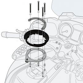 Flange Givi para fixação tanlock/ED para BMW R 1200 RT 05-13