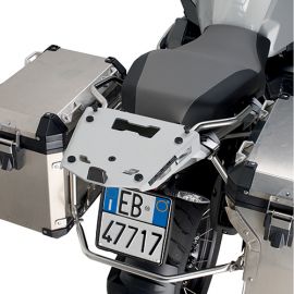 Soporte de maleta trasera Kappa Monokey con aprrilla en aluminio para BMW R1200GS Adv. 14-19 y R1250GS Adv. 19