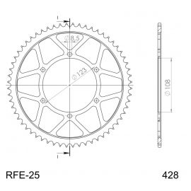 Kit de arrastre DID standard negro sin retenes para Aprilia RSA 125 13–19