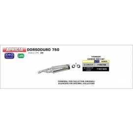 Escape Arrow thunder homologado en aluminio negro para APRILIA DORSODURO 750 09-17