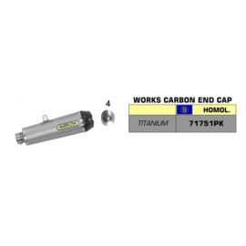 Escape homologado Arrow Works en titanio/carbono para BMW S 1000 RR 09-14
