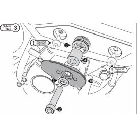 Kit de fijación de tope anticaidas SW Motech Negro para YAMAHA XJ6 / DIVERSION S / F 08-21
