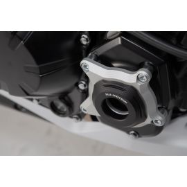 Couvercle de protection de moteur SW Motech en noir/acier inox. pour Kawasaki Z900 16-21 / Z900RS 17-21
