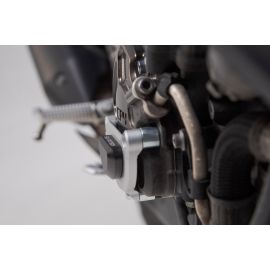 Couvercle de protection de moteur SW Motech en noir/acier inox. pour Yamaha MT-10 16-21