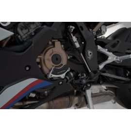 Couvercle de protection de moteur SW Motech en noir/acier inox. pour BMW S1000RR 19-21