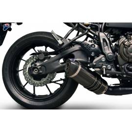 Escape completo homologado Termignoni Relevance Black Edition en carbono para Yamaha XSR 700/Tracer 700 16-20|MT-07 14-20