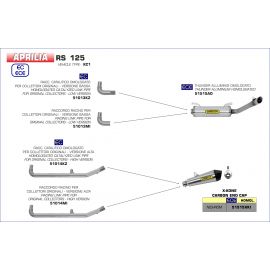 Connecteur Arrow non homologué en acier inoxidable pour Aprilia RS4 125 17-18|RS 125 18-20