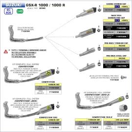 Escape completo Race-Tech nada en titanio para Suzuki GSX-R 1000 17-18