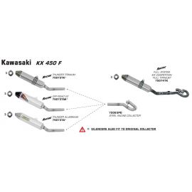 Colectores Arrow no homologados en acero inox. para kawakx 450 f 09 10