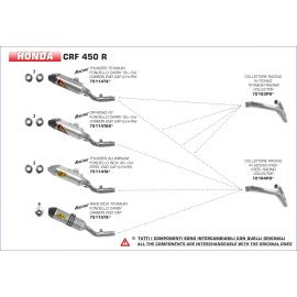 Échappement Arrow Race-Tech non homologué en titane pour HONDA CRF 450 R 13-16