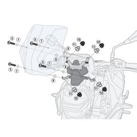 Kit de fixação Givi para lente para BMW F 900 R 20-23