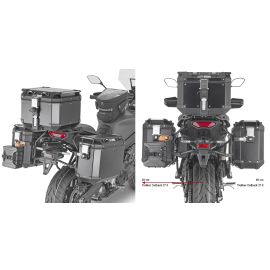 Soporte lateral Givi Monokey Cam-Side PL One-Fit para maletas Trekker Outback para YAMAHA TRACER 9 / 900 / GT 21-23 | MT 09 TRACER 2021