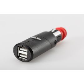 Cargador USB doble SW Motech con carcasa plegable 2 x 2100 mA 12 - 24 V