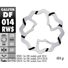 Disque de frein surdimensionné Galfer Wave RWS DF014RWS