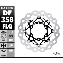 Disco de freno flotante Galfer Cubiq FLQ DF358FLQ