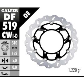 Disco de freno izquierdo flotante Galfer Wave CW DF519CWI