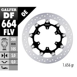 Disque de frein flottant circulaire Galfer FLV DF664FLV