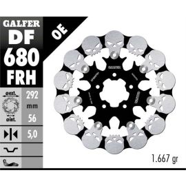 Disco de freno flotante Galfer Wave FRH de calavera DF680FRH