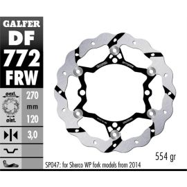 Disco de freno flotante sobredimensionado Galfer Wave FRW DF772FRW