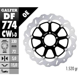 Disco de freno izquierdo flotante Galfer Wave CW DF774CWI