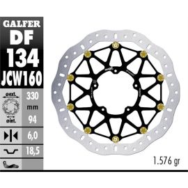 Disco de freno flotante Galfer racing JCW1 DF134JCW160G03