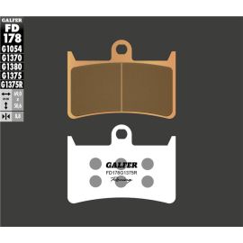 Plaquettes de frein frittées Galfer FD178G1375R