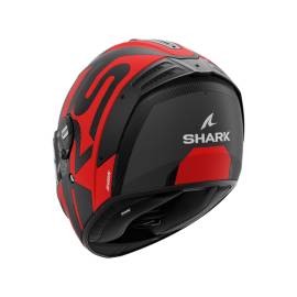 Casco Integral Shark SPARTAN RS CARBON SHAWN Mat Carbon Anthracite Red