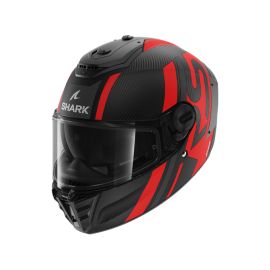 Casco Integral Shark SPARTAN RS CARBON SHAWN Mat Carbon Anthracite Red