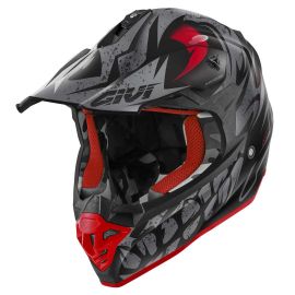 Casco Motocross / Enduro / Trail Givi 60.1 Graphic Gloom Negro / Titanio / Rojo Mate