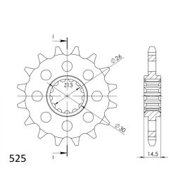 Piñón Supersprox de acero CST-1332.2