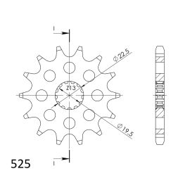 Piñón Supersprox de acero CST-433.2