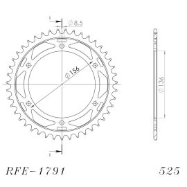 Coroa Supersprox RFE-1791-BLK de aço em preto